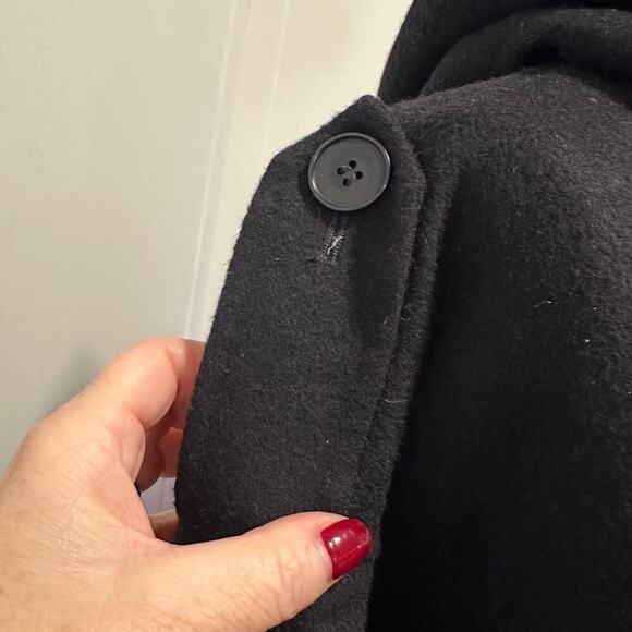 Maje Hooded Wool Blend Coat - Picture 4 of 14